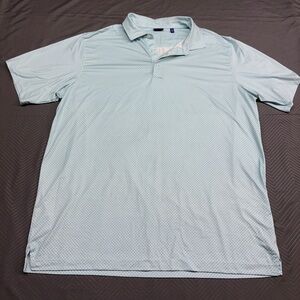 FootJoy Men’s Light Blue Patterned Golf Polo Shirt Size XL
